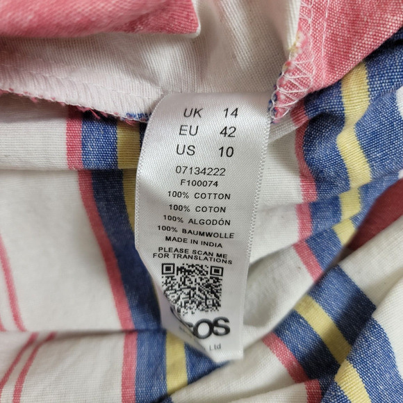 ASOS Maternity Maxi Dress Womens Size 10 Tie Front Lightweight Cotton Casual - Picture 9 of 11